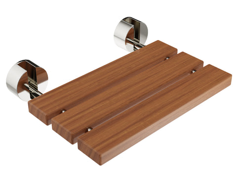 Leisure 20 in. Teak Wall Mounted Folding Shower Seat