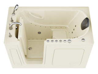 ANZZI Nimbus Series 32 in. L x 60 in. W Dual Jetted Bathtub in Biscuit with Microbubbles Jet