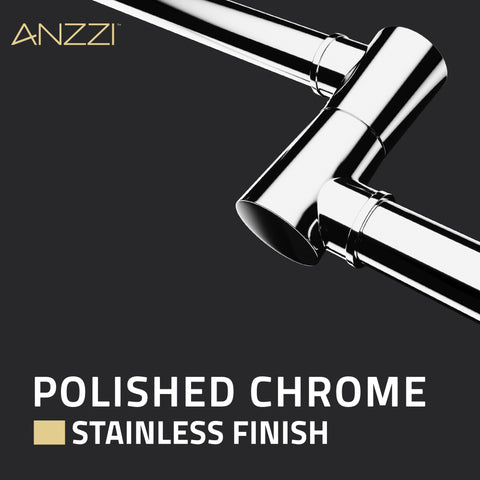 Marca 360-Degree 24 in. Wall Mounted Pot Filler with Dual Swivel in Polished Chrome