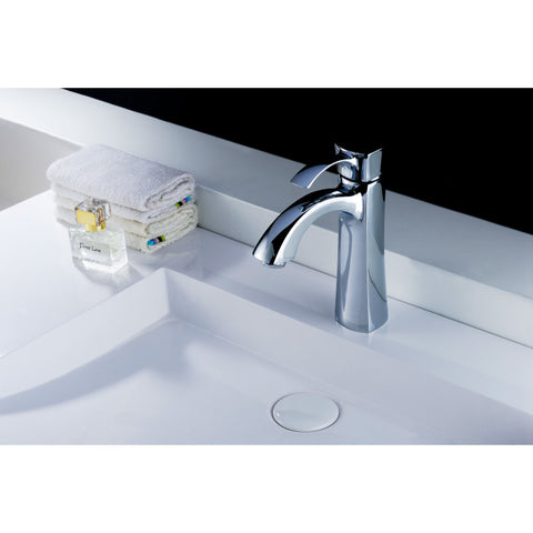L-AZ013 - ANZZI Rhythm Series Single Hole Single-Handle Mid-Arc Bathroom Faucet in Polished Chrome