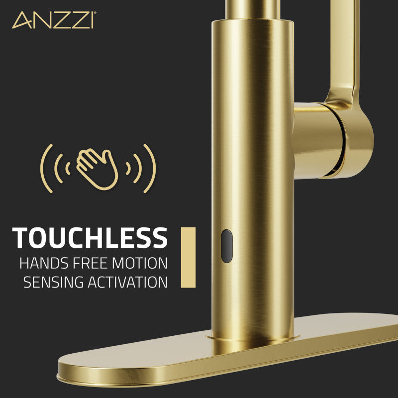 ANZZI Ola Hands Free Touchless 1-Handle Pull-Down Sprayer Kitchen Faucet  with Motion Sense and Fan Sprayer