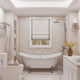 Clawfoot Series 69 in. x 28 in. Soaking Freestanding Bathtub with Center Drain in White with Polished Chrome Feet