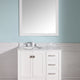 ANZZI Chateau Series 36 in. W x 22 in. D Bathroom Bath Vanity Set in White with Carrara White Marble Top with White Sink and Mirror