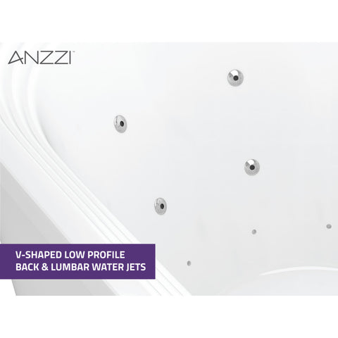 Anzzi FT-AZ102 Lori 6 ft. Whirlpool and Air Bath Tub in White