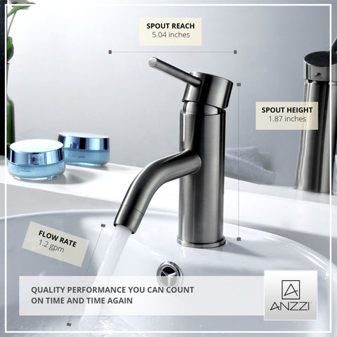 L-AZ030BN - Bravo Series Single Hole Single-Handle Low-Arc Bathroom Faucet in Brushed Nickel