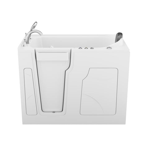 ANZZI Coupe Premier 53 - 60 in x 28 in. Left Drain Whirlpool Jetted Walk-in Tub in White