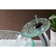 LS-AZ8112 - ANZZI Paeva Series Deco-Glass Vessel Sink in Crystal Clear Chipasi with Matching Chrome Waterfall Faucet
