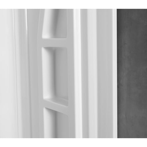 ANZZI Sharman 36 in. x 36 in. x 74 in. 2-piece DIY Friendly Corner Shower Surround in White