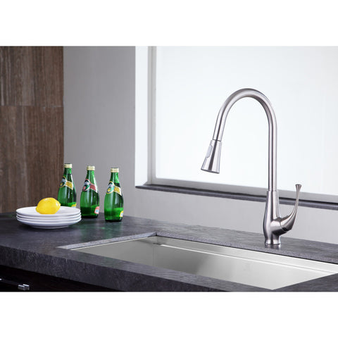 KF-AZ217BN - ANZZI Meadow Single-Handle Pull-Out Sprayer Kitchen Faucet in Brushed Nickel