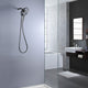 Retro-Fit 3-Spray Patterns with 7.48 in. Wall Mounted Dual Shower Heads with Magnetic Divert in Polished Chrome