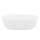 ANZZI Sabbia 5.9 ft. Solid Surface Center Drain Freestanding Bathtub in Matte White