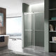 48 in. x 76 in. Frameless Sliding Shower Door with Horizontal Handle in Chrome