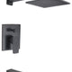 Mezzo Series 1-Handle 1-Spray Tub and Shower Faucet in Matte Black