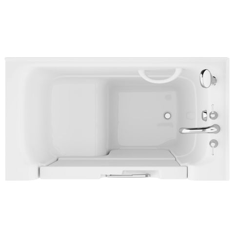 AZ2953WCARWS - ANZZI Coupe Series 29 in. x 53 in. Right Drain Wheelchair Access Walk-In Soaking Tub in White