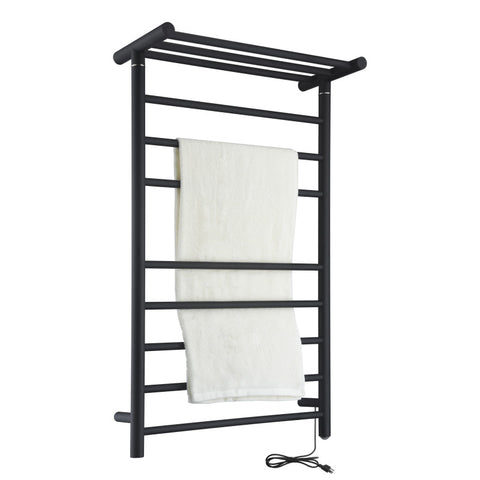 Eve 8-Bar Stainless Steel Wall Mounted Electric Towel Warmer Rack