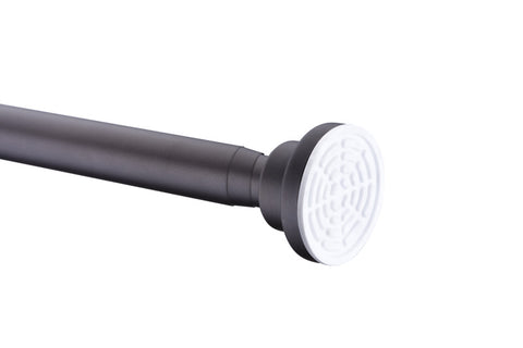 ANZZI Heavy Duty Adjustable Tension Rod (33" to 55" Range), No Drilling Required, Anti-Slip Rubber Ends, Stainless Steel Hooks Included