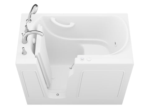 Value Series 26 in. x 46 in. Left Drain Quick Fill Walk-in Whirlpool Tub in White