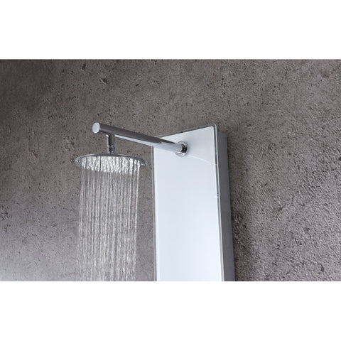 ANZZI Lynx 58 in. 3-Jetted Full Body Shower Panel with Heavy Rain Shower and Spray Wand in White