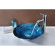 Y270 - ANZZI Telina Series Deco-Glass Vessel Sink in Lustrous Blue and Black