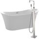 Eft 67 in. Acrylic Flatbottom Non-Whirlpool Bathtub with Yosemite Faucet