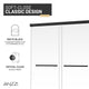 Ward Series Frameless Sliding Shower Door in Various colors with Tempered Clear Glass