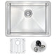 K-AZ2318-1A - ANZZI Vanguard Undermount Stainless Steel 23 in. 0-Hole Single Bowl Kitchen Sink in Brushed Satin