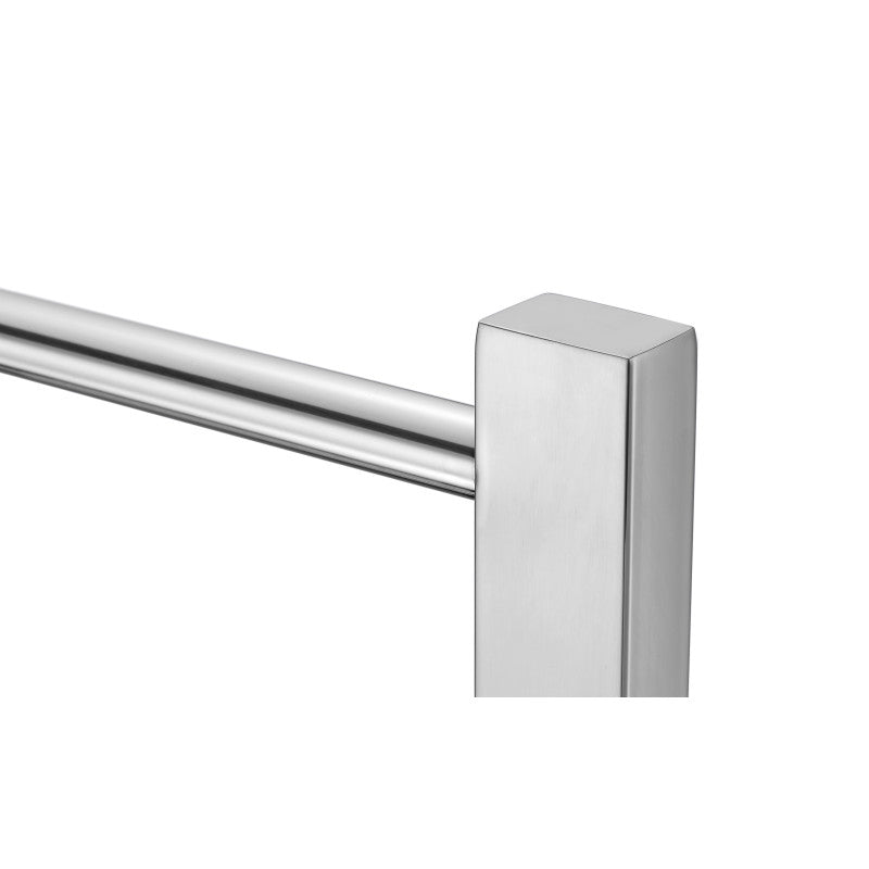 Brushed chrome towel discount rail