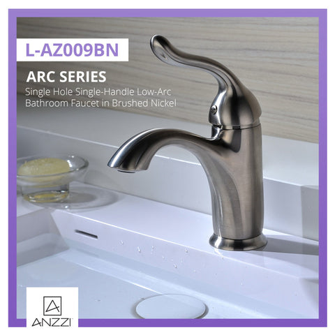 ANZZI Arc Series Single Hole Single-Handle Low-Arc Bathroom Faucet