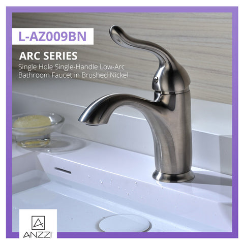 Arc Series Single Hole Single-Handle Low-Arc Bathroom Faucet
