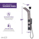 ANZZI Aura 2-Jetted Shower Panel with Heavy Rain Shower & Spray Wand