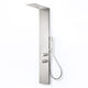 Collines Series 55 in. 2-Jetted Shower Tower in Brushed Nickel with Heavy Rain Shower, Spray Wand, and DIY Friendly