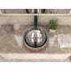 ANZZI Cadmean 16 in. Handmade Vessel Sink in Polished Antique Copper with Floral Design Exterior