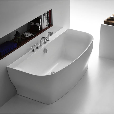 FT-AZ112-R - ANZZI ANZZI Series 5.41 ft. Freestanding Bathtub in White