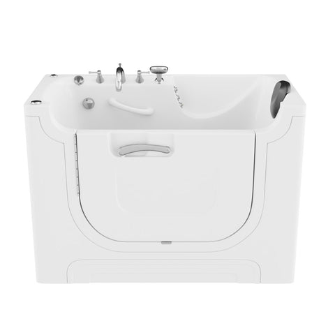 ANZZI 30 in. x 60 in. Left Drain Wheelchair Access Walk-In Whirlpool and Air Tub with Powered Fast Drain in White