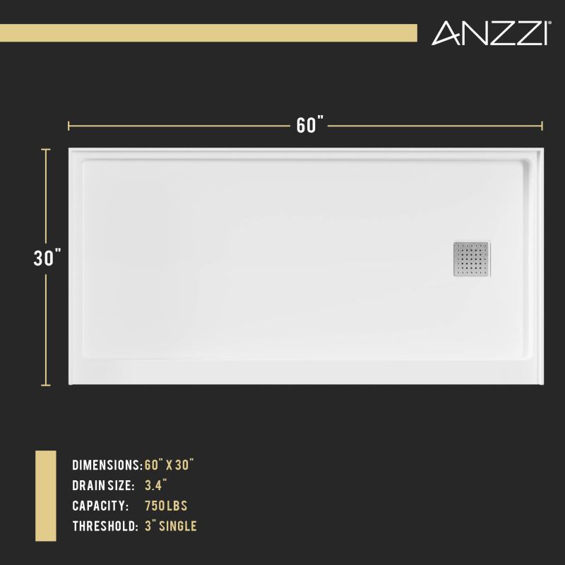 SB-AZ101C - ANZZI Alexander Base Series 60 in. L x 30 in. W