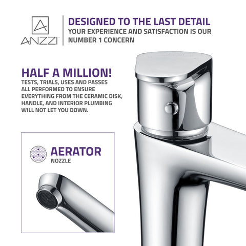 ANZZI Vivace Single Hole Single-Handle Bathroom Faucet