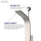Cici Series 39 in. 2-Jetted Shower Tower with Heavy Rain Shower and Body Jets and Spray Wand in Brushed Nickel
