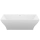 Crema 5.9 ft. Solid Surface Center Drain Freestanding Bathtub
