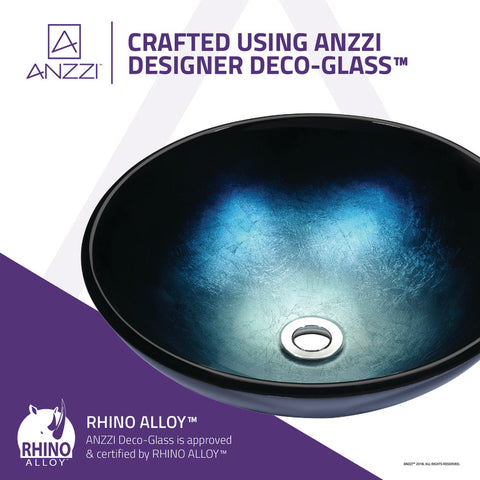 ANZZI Tara Series Deco-Glass Vessel Sink