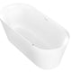 Bailey 59 in. Acrylic and Solid Surface Glossy Flatbottom Bathtub in White