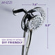 Retro-Fit 3-Spray Patterns with 7.48 in. Wall Mounted Dual Shower Heads with Magnetic Divert in Polished Chrome