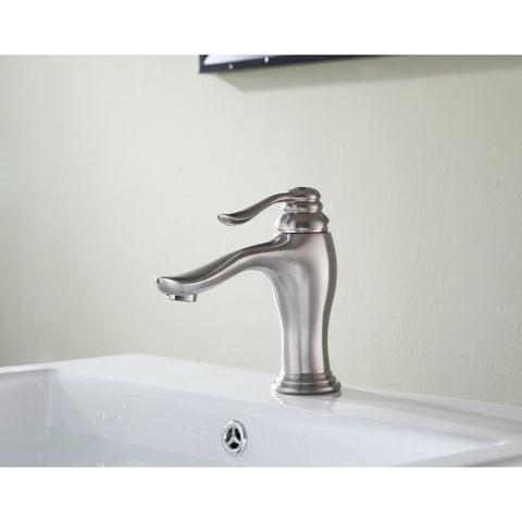 L-AZ104BN - Anfore Single Hole Single Handle Bathroom Faucet in Brushed Nickel