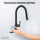 Modern Touchless Matte Black Pull-Down Kitchen Faucet