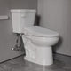 Rev 12 inch 2-pieces 1.28 GPF Siphon Round Ceramic Toilet in White Electric Bidet Seat with Auto Lid ADA Included