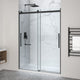 Stellar Series Sliding Frameless Shower Door  with Alcove Shower Base