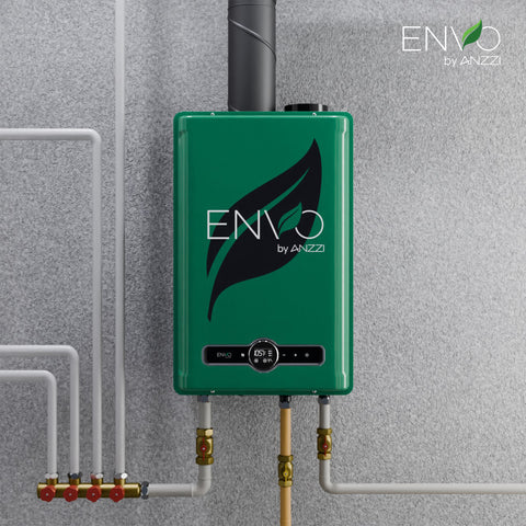 ANZZI ENVO Tankless Gas Water Heater (Up to 199,000 BTU), Copper Heat Exchanger, High-Flow Capacity, Anti-Freezing Protection, Energy Smart
