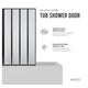 ANZZI 56-in. x 33-in. Accordion-Style Bathtub Shower Door