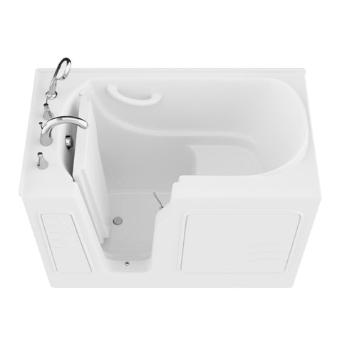 AZ2952LWS - ANZZI Coupe Series 29 in. x 52 in. Left Drain Quick Fill Walk-In Soaking Tub in White