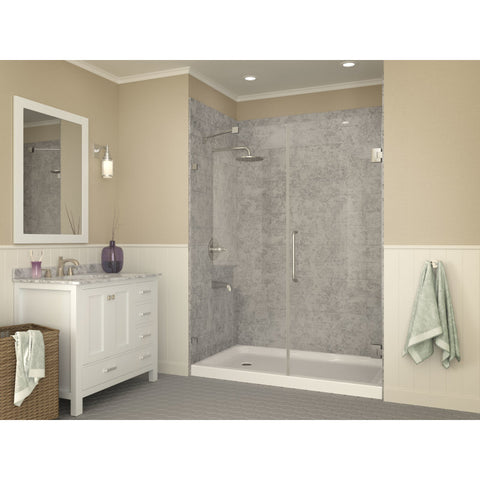 SB-AZ04LD - ANZZI Tiers Base Series 36 in. L x 60 in. W Alcove Shower Shower Pan Base with Left Drain in Glossy White Marine Acrylic