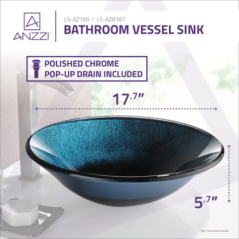 ANZZI Tara Series Deco-Glass Vessel Sink